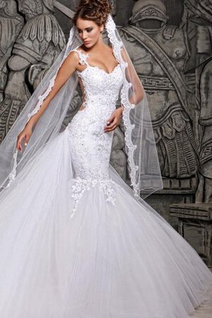 Abito da Sposa Coda A Strascico Corto sensuale in Pizzo Elegante in pizzo con Ricamo - Foto 3