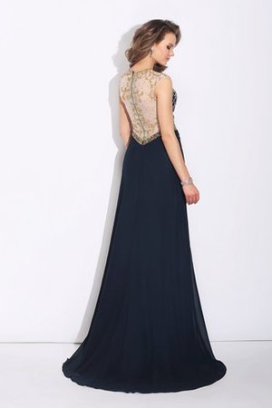 Ärmelloses Juwel Ausschnitt Chiffon Sexy Anständiges Abendkleid - Bild 2