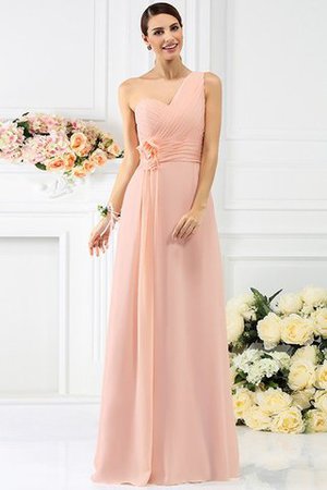 Empire Taille Prinzessin Reißverschluss Bodenlanges Brautjungfernkleid mit Plissierungen - Bild 21