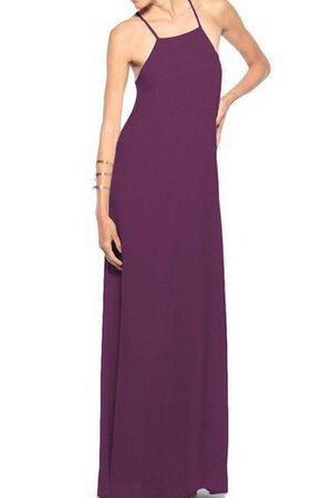 Chiffon a linie Spaghetti Träger knöchellanges schlichtes Brautjungfernkleid - Bild 1