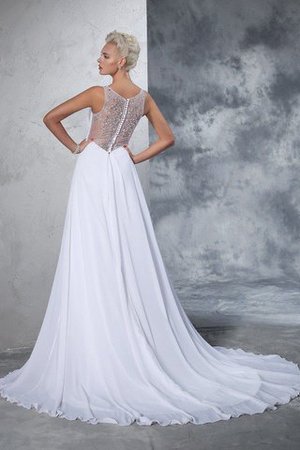 Clasico Vestido de Novia en Gasa de Abalorio de Cola Catedral de Escote en V - Foto 2