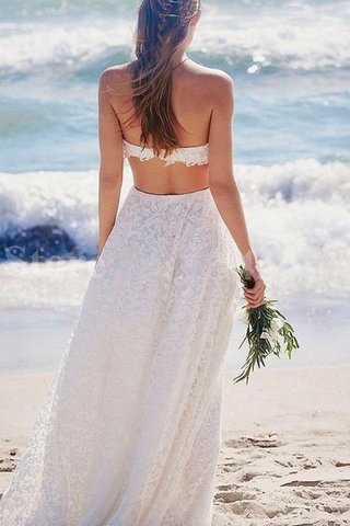 Reißverschluss trägerlos zweistück plissiertes Strand modisches Brautkleid - Bild 2