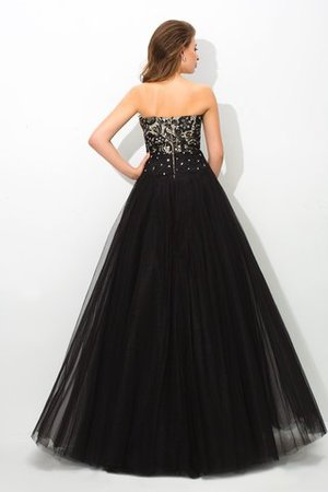 Robe de quinceanera longue naturel manche nulle de mode de bal fermeutre eclair - Photo 2