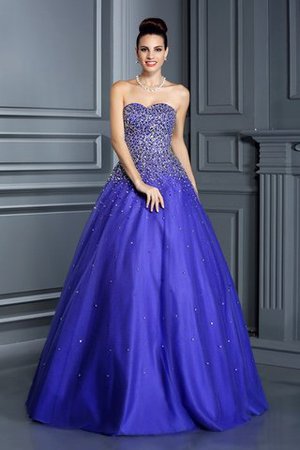 Duchesse-Linie Ärmelloses Empire Taille Quinceanera Kleid mit Perlen mit Rücken Schnürung - Bild 1