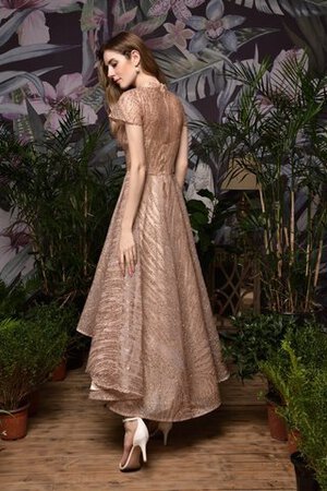 Auffällig A Linie Anständiges Stilvolles Cocktailkleid mit Gekappten Ärmeln - Bild 4