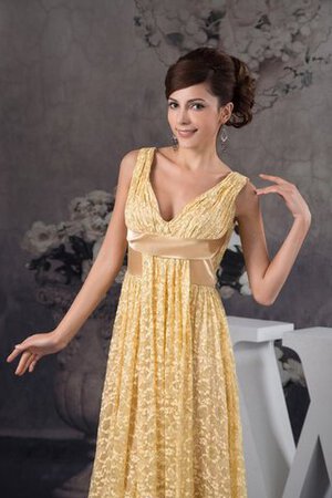 Abito mamma Sposa Profondo V-scollo in pizzo con Piega Tubino Senza Maniche - Foto 2