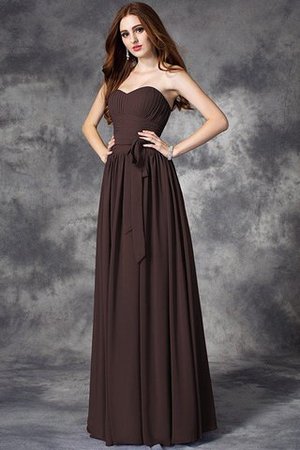 Robe demoiselle d'honneur longue naturel avec chiffon fermeutre eclair manche nulle - Photo 7