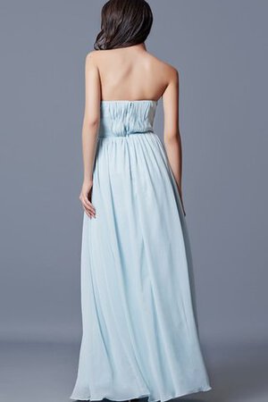 Robe de soirée appliques avec sans manches avec chiffon a-ligne décolleté dans le dos - Photo 3