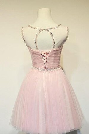 Robe fête de la rentrée plissage romantique courte vintage avec sans manches - Photo 2