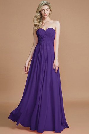 Natürliche Taile Prinzessin Bodenlanges Brautjungfernkleid ohne Ärmeln mit Herz-Ausschnitt - Bild 29