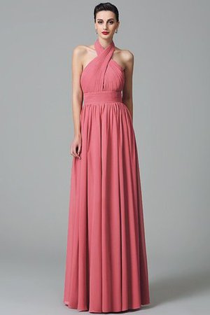 Robe demoiselle d'honneur a-ligne de princesse de lotus de dos nu avec chiffon - Photo 28