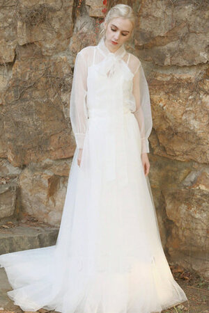 Robe de mariée joli en satin extensible sage naturel longue - Photo 2