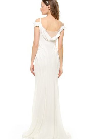 Abito da Sposa con Piega a riva con Manica Corte Fuori dalla spalla Vintage in Chiffon - Foto 2