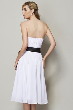 Chiffon Prinzessin Kurzes Brautjungfernkleid ohne Ärmeln mit Reißverschluss - Bild 2