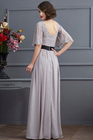 Robe de soirée longue de princesse avec perle de col haut avec zip - Photo 2