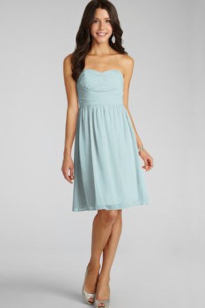 Chiffon Herz-Ausschnitt gerüschtes kurzes Brautjungfernkleid - Bild 21