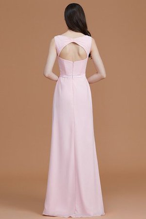 Normale Taille Gerüschtes Prinzessin Bodenlanges Brautjungfernkleid ohne Ärmeln - Bild 36
