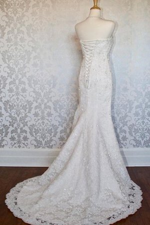 Spaghetti Träger Chiffon knielanges bodenlanges Brautkleid mit Bordüre mit Knöpfen - Bild 2