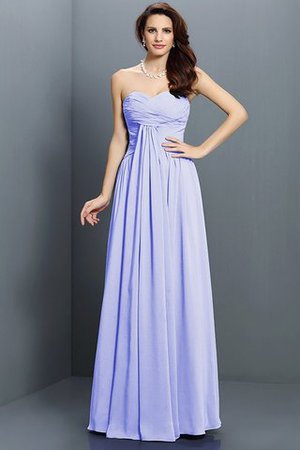 Herz-Ausschnitt Satin Ärmelloses Brautjungfernkleid mit Drapierung mit Plissierungen - Bild 17