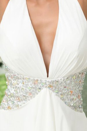 Abito dal Dolce Sedici con Increspature con Perline V-Scollo in Chiffon - Foto 4