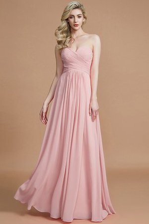 Natürliche Taile Prinzessin Bodenlanges Brautjungfernkleid ohne Ärmeln mit Herz-Ausschnitt - Bild 26