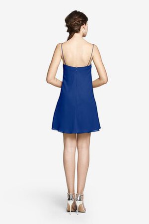 Spaghetti Träger gerüschtes Chiffon kurzes Brautjungfernkleid - Bild 7