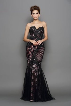 Abito da Sera Seducente con Applique in Raso Satin Elastico Cuore Alta Vita - Foto 1