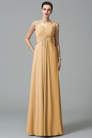 Prinzessin Gerüschtes Chiffon Anständiges Bodenlanges Brautjungfernkleid - Bild 12