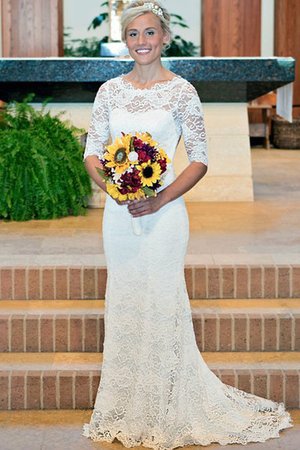 Robe de mariée a plage énergique en dentelle naturel classique - Photo 1