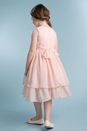 Perlenbesetztes a linie kurzes knielanges Blumenmädchenkleid mit Rüschen - Bild 3