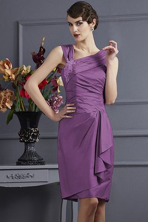 Robe demoiselle d'honneur courte appliques de fourreau textile taffetas avec zip - Photo 7