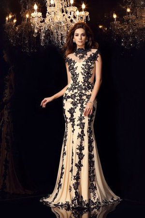 Ärmelloses Meerjungfrau Chiffon Sexy Ballkleid mit Applikation - Bild 1
