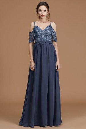 Normale Taille a linie Prinzessin Fabelhaft Brautjungfernkleid ohne Ärmeln - Bild 3
