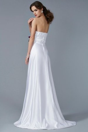 Prinzessin Ärmelloses trägerloser Ausschnitt Satin Sittsames Abendkleid - Bild 2