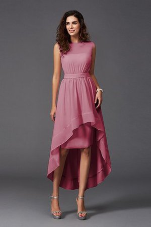 Normale Taille Reißverschluss Prinzessin A Linie Brautjungfernkleid mit Schleife - Bild 28