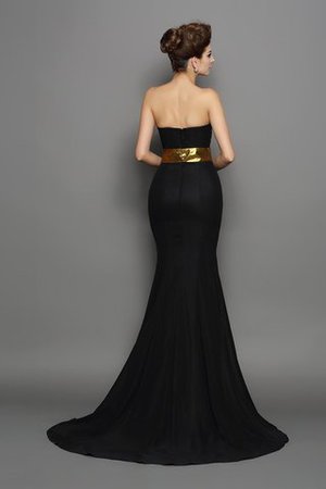 Robe de soirée sexy de sirène manche nulle ceinture en étoffe avec ruban - Photo 2