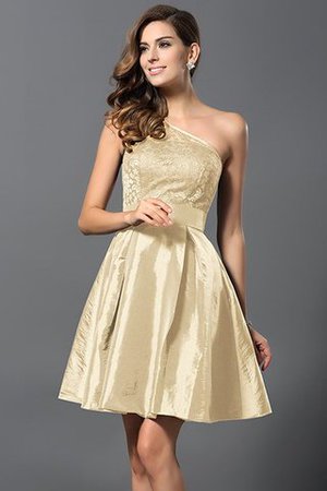 Abito da Damigella Principessa in Taffeta Monospalla A-Line Mini - Foto 6