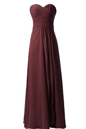 A-Line Ärmelloses Herz-Ausschnitt bodenlanges schick Brautjungfernkleid - Bild 15