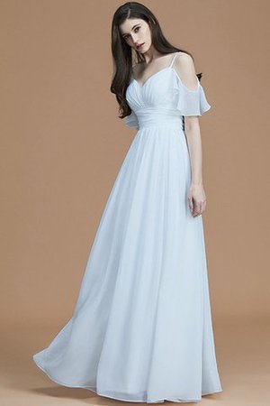 Normale Taille Prinzessin Spaghetti Träger A Linie Bodenlanges Brautjungfernkleid - Bild 24