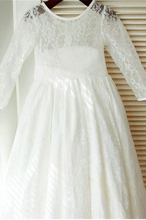 Robe de cortège enfant naturel avec nœud à boucle avec fleurs avec zip ligne a - Photo 3