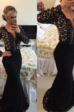 Robe de soirée sexy de traîne courte de sirène boutonné v encolure - Photo 2