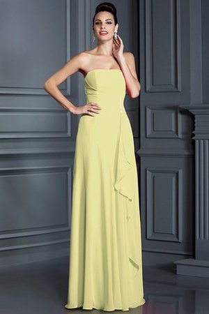 Abito da Damigella Lungo A-Line in Chiffon Principessa Alta Vita - Foto 8
