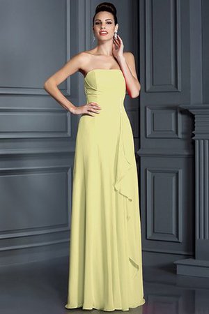 Robe demoiselle d'honneur manche nulle a-ligne en chiffon avec zip de princesse - Photo 8