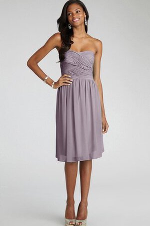 Abito da Damigella con Criss-cross senza spalline in Chiffon con Increspato Corto - Foto 14