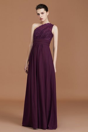 Abito da damigella naturale in chiffon principessa a-line senza maniche assorbente - Foto 6