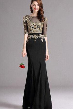 Robe de bal distinguee longueur au ras du sol decoration en fleur avec chiffon de col bateau - Photo 1