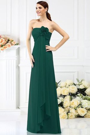 Robe demoiselle d'honneur longue avec fleurs avec chiffon de bustier ligne a - Photo 9