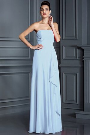 Abito da Damigella Lungo A-Line in Chiffon Principessa Alta Vita - Foto 18