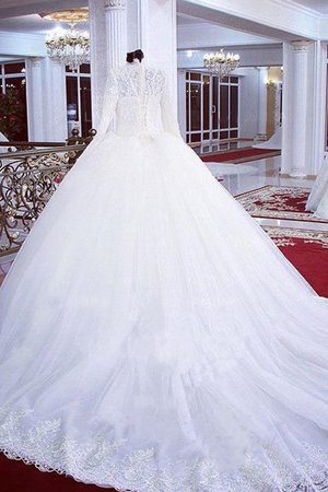 Clasico Vestido de Novia de Abalorio de Agraciado de Plisado - Foto 2