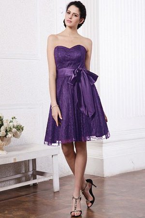 Vestido de Dama de Honor de Corte princesa de Corte-A de Escote Corazón con Cintas - Foto 23